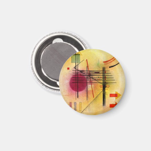 Aimant Kandinsky - Vibrant, peinture abstraite populaire (Recto/Verso)