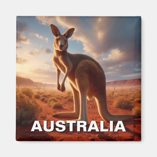 Aimant Kangaroo dans l'Outback Australie (Devant)