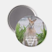 Aimant Kangaroo Gotta loveAUSTRALIA mate !, ©BLHS (Recto/Verso)