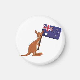 Aimant kangourou drapeau australie