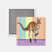 Aimant kangourou rouge (Recto/Verso)