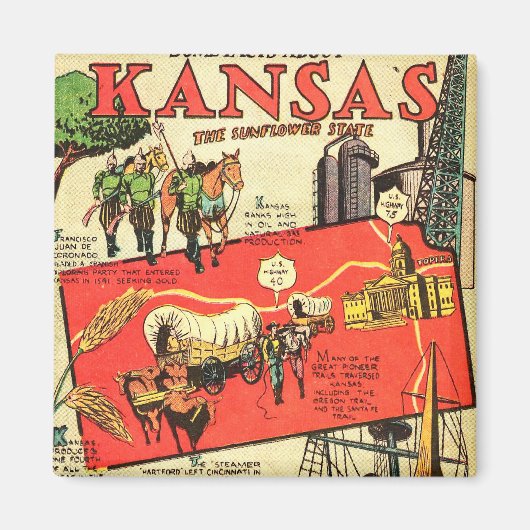 Aimant Kansas, État du tournesol (Devant)