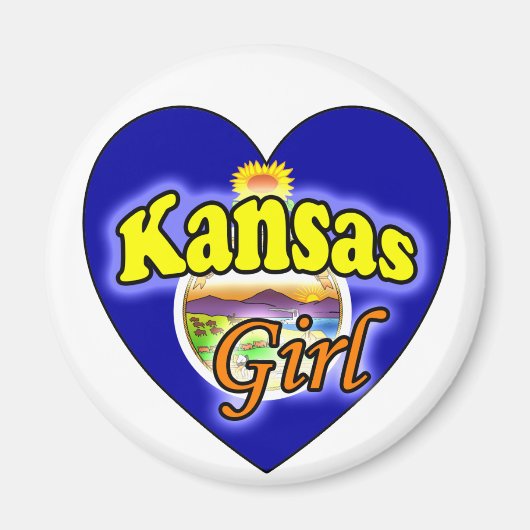 Aimant Kansas Girl (Devant)