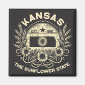 Aimant Kansas L'État Du Tournesol (Devant)