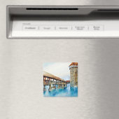 Aimant Kapellbrucke, peinture d'art, (In Situ (Lave-vaisselle))