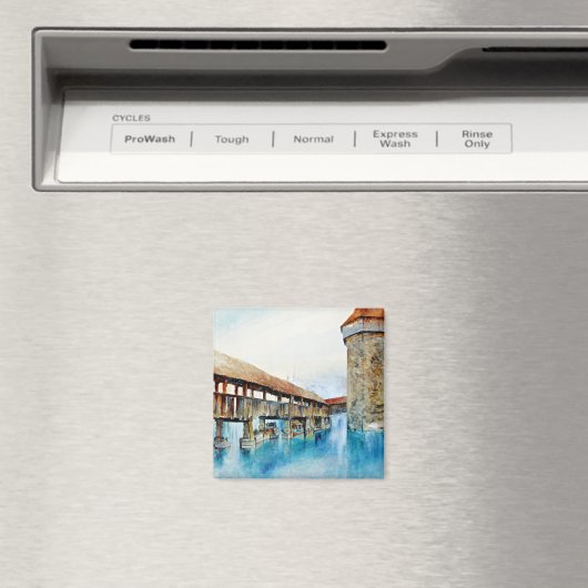 Aimant Kapellbrucke, peinture d'art, (In Situ (Lave-vaisselle))