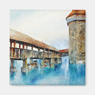 Aimant Kapellbrucke, peinture d'art,