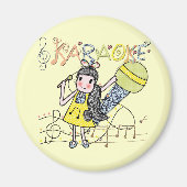 Aimant Karaoke Girl (Devant)