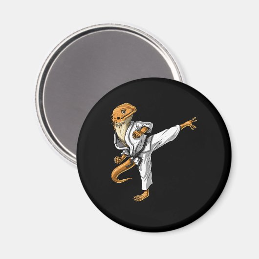 Aimant Karaté de Bearded Dragon (Recto/Verso)