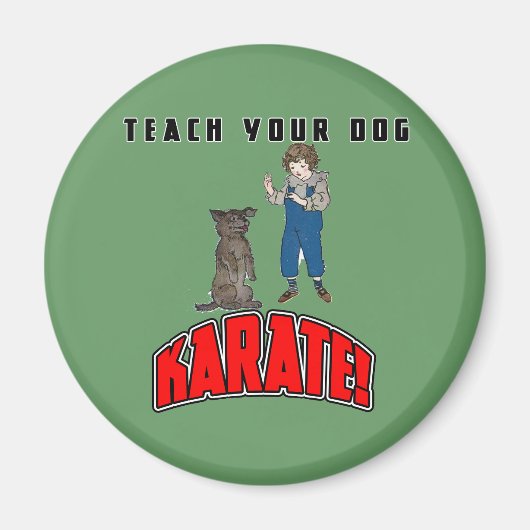 Aimant Karate de chien 4 (Devant)