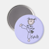 Aimant Karate Girl Tshirts et cadeaux (Recto/Verso)