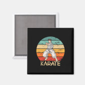 Aimant Karate Grunge Design Karate Fighter fait poinçon d (Recto/Verso)