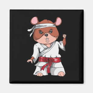 Aimant Karate Hamster Kickboxing Martial Art Jiu Jitsu Fa