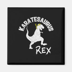Aimant Karate Karatesaurus Rex Dinosaure Drôle d'Art Mart