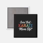 Aimant Karate Mom Life Retro - (Recto/Verso)