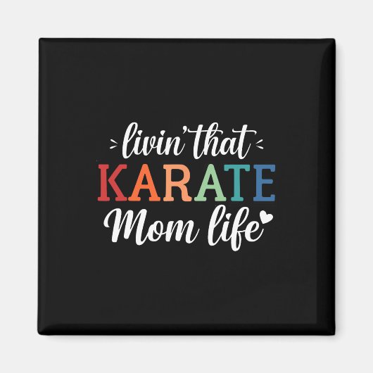 Aimant Karate Mom Life Retro - (Devant)