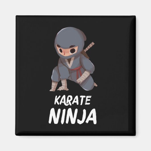 Aimant Karate Ninja Boy Funny Arts Martiaux Sports (Devant)