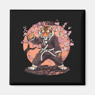 Aimant Karate Tigre Fleurs Sakura Taekwondo Jiu-Jitsu