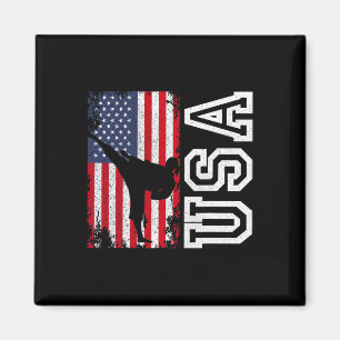 Aimant Karate Usa Drapeau 4 Juillet Patriotique Américain