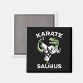 Aimant Karatesaurus T-rex Karate Dino Funny Dinosaur Mart (Recto/Verso)