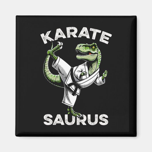 Aimant Karatesaurus T-rex Karate Dino Funny Dinosaur Mart (Devant)