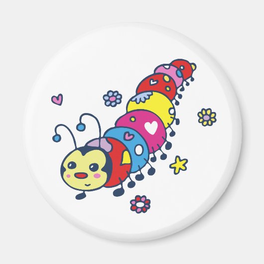 Aimant Kat le chenille (Devant)