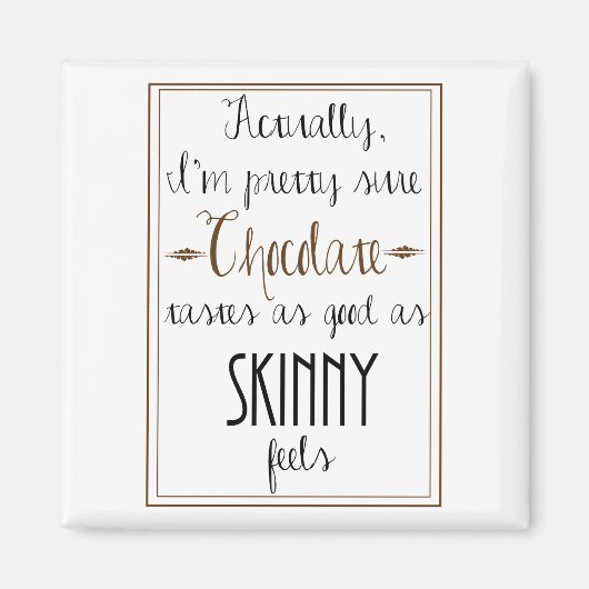 Aimant Kate Moss Citation Carré de chocolat (Devant)