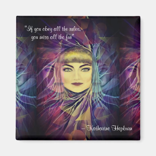 Aimant Katharine Hepburn - Citation féministe inspirante (Devant)