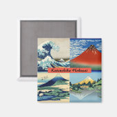 Aimant Katsushika Hokusai - 36 Vues sur le Mont Fuji (Recto/Verso)