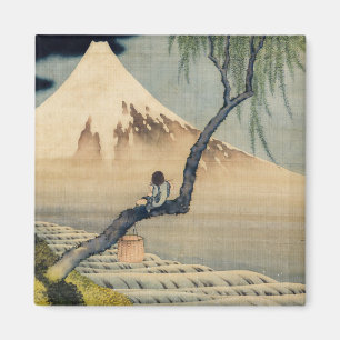 Aimant Katsushika Hokusai - Garçon regardant le Mont Fuji