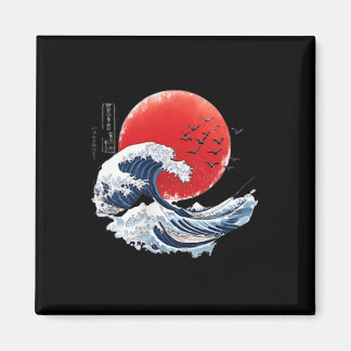 Aimant Katsushika Hokusai Japanese Great Wave Men Women K
