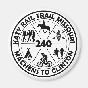 Aimant Katy Rail Trail Missouri 240 Miles.