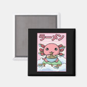 Aimant Kawaii Anime Axolotl Ramen Noodle Femmes garçons G (Recto/Verso)
