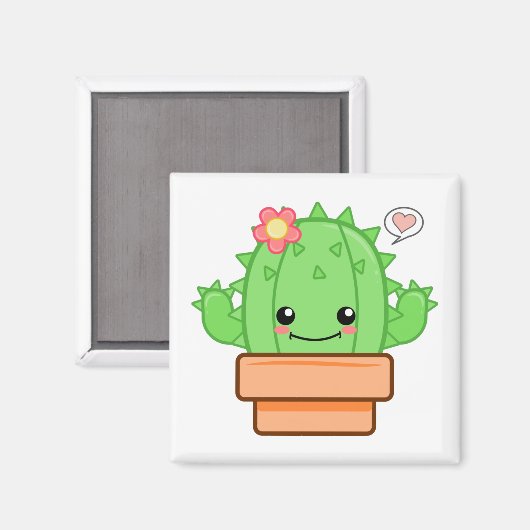 Aimant Kawaii Cactus (Recto/Verso)