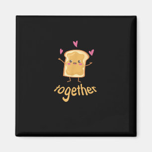 Aimant Kawaii Couple assorti Beurre de Cacahuète Jelly Mi