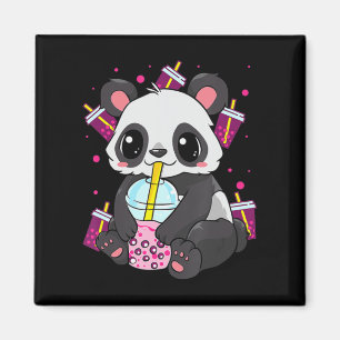Aimant Kawaii Cute Anime Panda Boba Buble Tea Otaku Homme