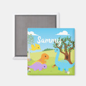 Aimant Kawaii Cute Dinosaur Amis Enfants Nursery (Recto/Verso)