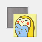 Aimant Kawaii Happy Owl (Recto/Verso)