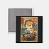 Aimant Kawaii Japanese Ramen Dog Retro Gaming Shirts For  (Recto/Verso)