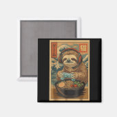 Aimant Kawaii Japanese Ramen Sloth Retro Gaming Shirts Fo (Recto/Verso)