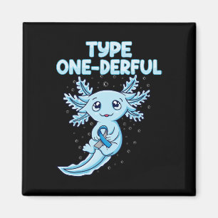 Aimant Kawaii mignon Axolotl Type Onederful T1d Diabetes