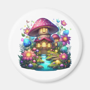 Aimant Kawaii Mushroom Cottage in Magical Forest – Fantas