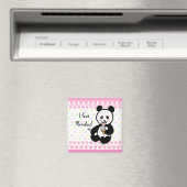 Aimant Kawaii Panda Crème de glace Coeurs de dessin (In Situ (Lave-vaisselle))