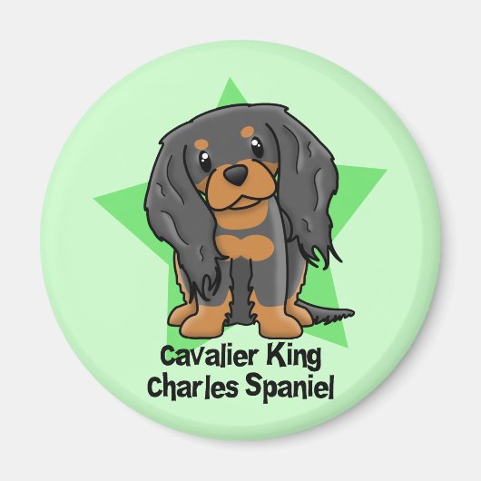 Aimant Kawaii Star B&T Cavalier King Charles Spaniel (Devant)