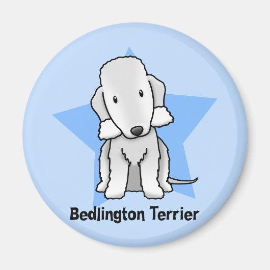 Aimant Kawaii Star Bedlington Terrier (Devant)