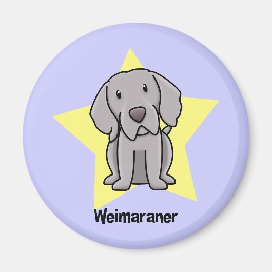 Aimant Kawaii Star Weimaraner (Devant)