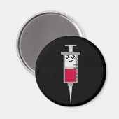 AIMANT KAWAII SYRINGE TIRÉ MÉDICALE HEUREUX VISAGE (Recto/Verso)
