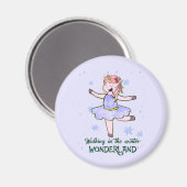 Aimant Kawaii Unicorn | Marcher en hiver (Recto/Verso)