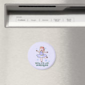 Aimant Kawaii Unicorn | Marcher en hiver (In Situ (Lave-vaisselle))
