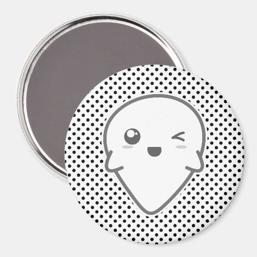 Aimant Kawaii Winking Ghost (Recto/Verso)